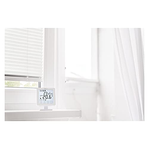 EMOS P5623 WiFi Raumthermostat/Programmierbarer Smart Thermostat für Heizung, Heizungssysteme, Wasserheizung und Kühlungssysteme/Raumtemperaturregler mit App Steuerung Ios/Android, 15 x 96 x 96 mm - obrazek 2