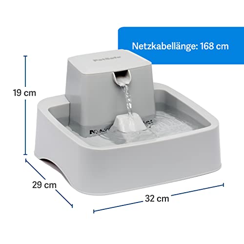 PetSafe 3,7 Liter Trinkbrunnen Drinkwell für Hunde und Katzen, Duales Filtersystem, aus BPA-freiem Kunststoff, Grau - obrazek 5