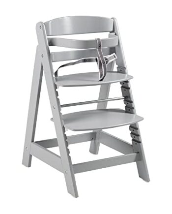 roba Treppenhochstuhl 'Sit Up Click', mitwachsender Hochstuhl vom Babyhochstuhl bis zum Jugendstuhl, innovativer Klickverschluss, Holz, taupefarben