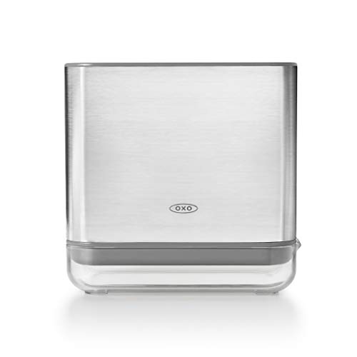 OXO Good Grips Praktischer Spülutensilien-Halter aus Edelstahl – 9,7 x 14,5 x 14 cm - obrazek 6