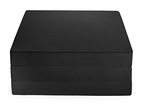 Badenia Trendline Gästematratze 3-teilige Klappmatratze mit strapazierfähigem Microfaser Bezug, Öko-Tex zertifiziert, 190 x 60 cm , schwarz, produziert nach deutschem Qualitätsstandard - obrazek 4