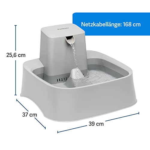 PetSafe 7,5 Liter Trinkbrunnen Drinkwell für Hunde und Katzen, Duales Filtersystem, aus BPA-freiem Kunststoff, Grau - obrazek 5