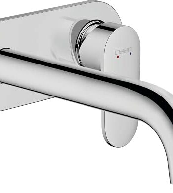 hansgrohe Waschtischarmatur Unterputz Vernis Blend, Wasserhahn Bad für Wandmontage, Badarmatur wassersparend, Chrom