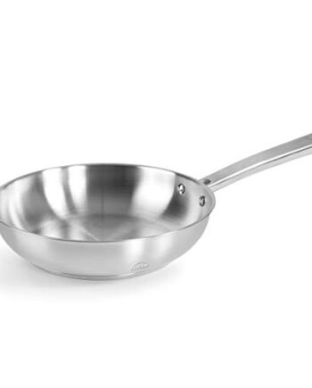LACOR - 45428 - Foodie Frying Pan , Edelstahl 18/10 , Kompatibilität mit allen Arten von Küchen (einschließlich Induktion) und Backofen , Maximale Garantie , Kein Antihaft , 28cm