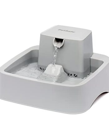 PetSafe 3,7 Liter Trinkbrunnen Drinkwell für Hunde und Katzen, Duales Filtersystem, aus BPA-freiem Kunststoff, Grau