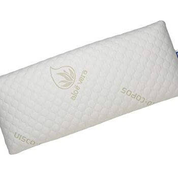 Todocama Viskoelastisches Kopfkissen mit Flocken 90 cm weiß