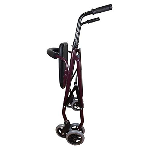 Mobiclinic, Modell Prado, Gehhilfe für Behinderte, Senioren, Rollator, Aluminium, Leicht, Faltbar, Druckbremsen, Mit Sitz, Korb und 4 Rädern, Farbe Bordeaux - obrazek 5