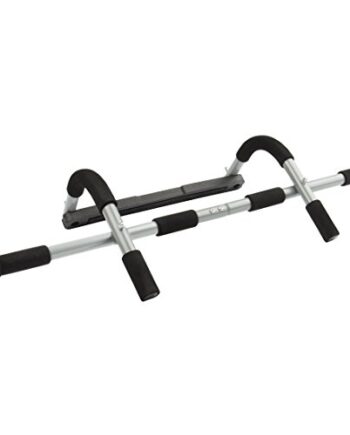 Ultrasport 4-in-1 Upper Body Workout Bar / Door Bar / Exercise Bar / Doorway Pull Up Bar - Silver/B, Grau, schwarz, 60-100cm