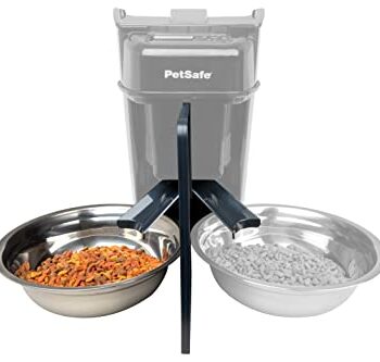 PetSafe 2 Tierfutterteiler mit nur einem Napf, Futterautomat für zwei Hunde oder Katzen, BPA-freier Kunststoff