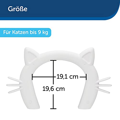 PetSafe Cat Corridor Katzenschlupf für Zimmertüren, Katzentunnel für Zimmertüren, Für Katzen bis zu 9 kg, Weiß bemalbar, 19.1x19.6 cm (1er Pack) - obrazek 4