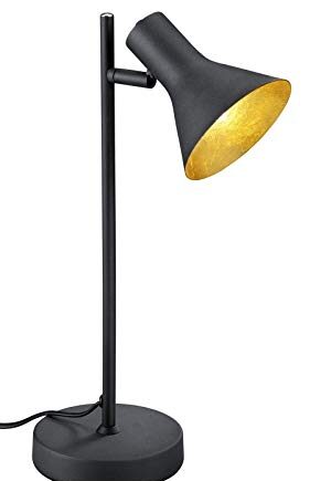 Reality Leuchten R50161002 lampa stołowa, metal, czarna/złota