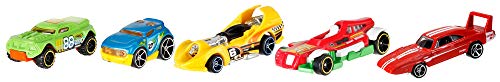 Hot Wheels FNB20 - City Kobra Angriff Set, großes Spielset mit Schlange inkl. 1 Spielzeugauto, und Starter, ab 4 Jahren & Wheels 01806 5er Pack 1:64 Die-Cast Fahrzeuge Geschenkset - obrazek 2