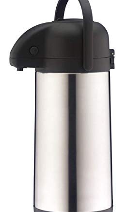 alfi Thermoskanne Pumpkanne TT, Getränkespender groß, TopTherm Edelstahleinsatz, 2,5 l, 0837.205.250, Große Isolierkanne hält 12 Stunden heiß, 24 Stunden kalt, Kanne ideal für Party und Bewirtung