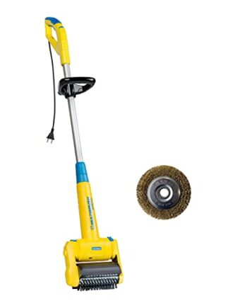 GLORIA MultiBrush speedcontrol - Multifunktionale Elektro-Bürste | Unkrautentferner | Nutzbar als Stein-, Holz-, Fugenreiniger, Rasenkantenschneider, Vertikutierer, Rasenlüfter | Set mit 2 Aufsätzen