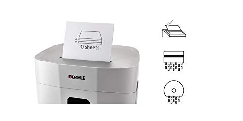Dahle PaperSAFE PS 240 Aktenvernichter (10 Blatt, Sicherheitsstufe P4, Partikelschnitt, öl- und wartungsfrei, 25 Liter) grau - obrazek 9