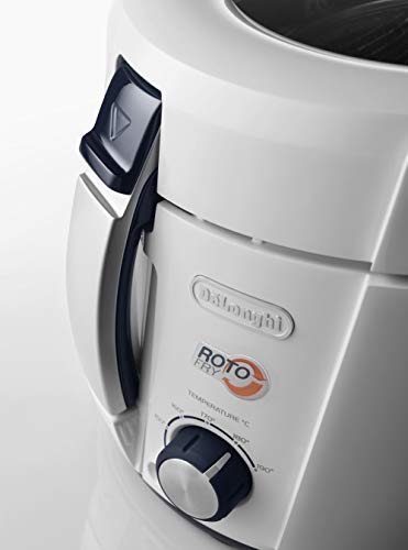 De'Longhi RotoFry F38436.W Roto-Fritteuse, 1,2 kg Fassungsvermögen, Easy Clean System, Antihaftbeschichtung, herausnehmbarer Frittierbehälter, Ölablauffunktion, 1800 Watt, Weiß - obrazek 2