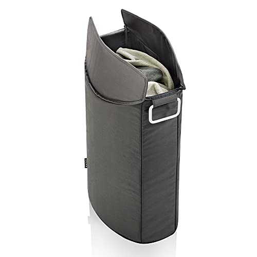 blomus -FRISCO- Wäschesammler Anthrazit, 65 Liter, mit zwei praktischen Tragegriffen, hochwertige Kunstfaser, trendiges Design, moderner Wäschekorb (H / B / T: 70 x 45 x 28 cm, Anthrazit, 65384) - obrazek 6