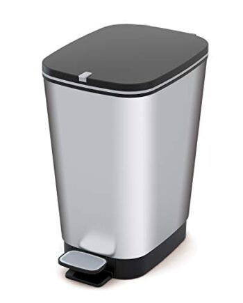 Kis Chic bin Style Abfallbehälter 6L für das Bad, mit Pedal und Inneneimer, silber