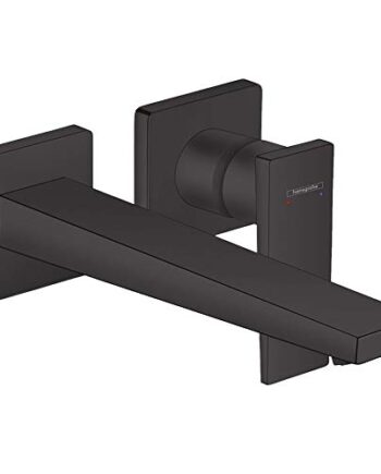 hansgrohe Wasserhahn Metropol, Unterputz Armatur für Wandmontage, Auslauf 22,5 cm, Mattschwarz