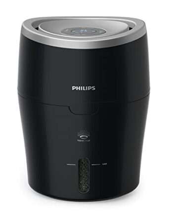 Philips Series 2000 Luftbefeuchter – für Räume bis 40 m², mit NanoCloud-Technologie, 3 Geschwindigkeitsstufen, Sleep-Modus, 2-Liter-Tank (HU4814/10)