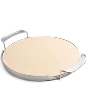 Onlyfire Kamień do pizzy 33,52 cm z uchwytem do pieca do pizzy, grilla