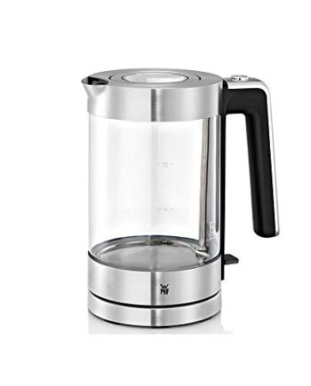 WMF Lono Wasserkocher Glas 1,7 Liter, Glaswasserkocher mit Kalkfilter, kabellos, 3 Watt, edelstahl matt
