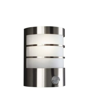 Massive Wandaussenleuchte Calgary, Bewegungsmelder, 60W, edelstahl, 170264710