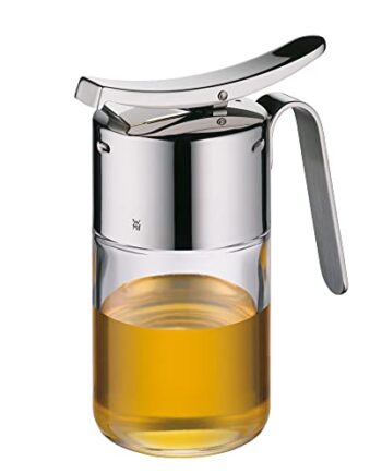 WMF Barista Sirup-/ Honigspender 240ml, Glas, Cromargan Edelstahl poliert, spülmaschinengeignet, Silber