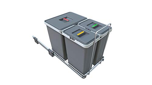 Elletipi ECOFIL Kosz na Śmieci, Tworzywo Sztuczne/Metal, Szary, 30 x 4 - obrazek 4