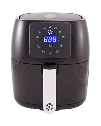 MasterChef Heißluftfritteuse 4,5L Airfryer 1600W, Fritteuse Heissluft ohne Fett für 2-4 Personen, Heissluftfriteuse mit Digitales Touchscreen und 7 Programmen, Vorheizen & Warmhalten, 80-200°C