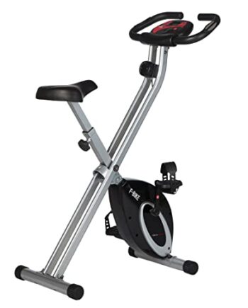 Ultrasport F-Bike,F-Rider Basics, Fahrradtrainer, Heimtrainer, Fitnessfahrrad LCD Trainingscomputer,klappbarer Hometrainer,maximales Benutzergwicht 100kg, Pulsmessung,8 Widerstandsstufen,Trimmrad