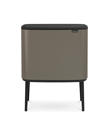 Brabantia 315787 Bo Touch Bin, 36 L Abfalleimer, Edelstahl, Platinum, 54 x 31.5 x 68 cm