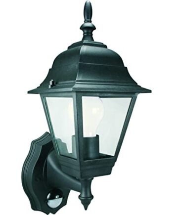 Smartwares ES94 Wandlaterne für den Außenbereich, mit Bewegungsmelder, Schwarz