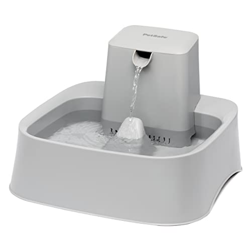PetSafe 7,5 Liter Trinkbrunnen Drinkwell für Hunde und Katzen, Duales Filtersystem, aus BPA-freiem Kunststoff, Grau