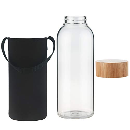Sportowa butelka na napoje z borokrzemu, pojemność 1,5 l, z bambusową - obrazek 4