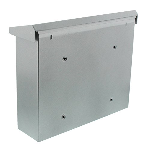 BURG-WÄCHTER Briefkasten, Mit Namensschild und Öffnungsstopp, A4 Einwurf-Format, Inkl. 2 Schlüsseln, Verzinkter Stahl, Journal 5867 Si, Silber - obrazek 7