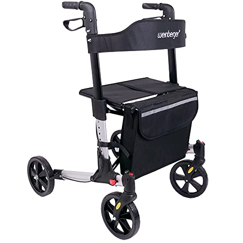 WEINBERGER leichter klappbarer Alu-Rollator all-Inclusive mit Tasche S - obrazek 3