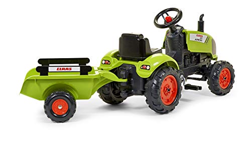 Falk Class 410 Arion Traktor z Pedałami i Przyczepką, Zielony/Czerwony - obrazek 8