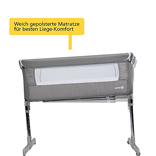 Safety 1st Beistellbett Calidoo, höhenverstellbares Babybett, gemütlich und weich gepolstert, das Beistellbettchen ist nutzbar ab der Geburt bis max. 9 kg, warm grey - obrazek 5