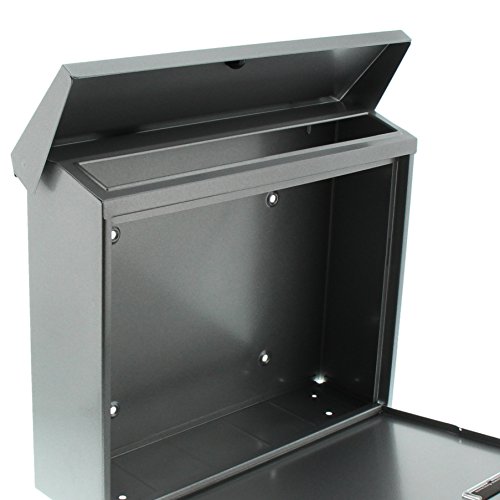 BURG-WÄCHTER Briefkasten, Mit Namensschild und Öffnungsstopp, A4 Einwurf-Format, Inkl. 2 Schlüsseln, Verzinkter Stahl, Journal 5867 Si, Silber - obrazek 5