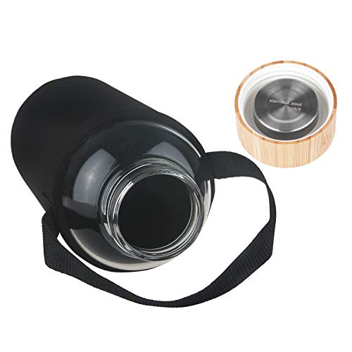 Sportowa butelka na napoje z borokrzemu, pojemność 1,5 l, z bambusową - obrazek 5