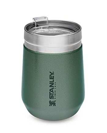 Stanley Everyday Tumbler Trinkbecher aus rostfreiem 18/8-Edelstahl in der Farbe Dunkelgrün 290ml, Maße: 8,7cm x 8,7cm x 12,2cm, 674900