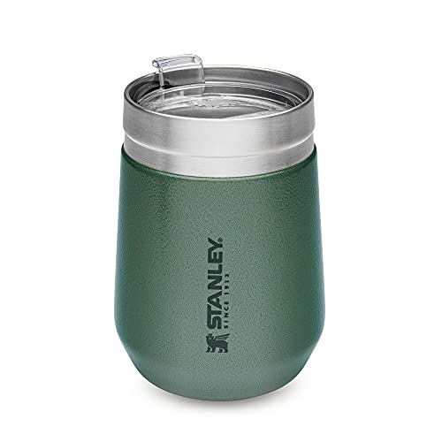 Stanley Everyday Tumbler Trinkbecher aus rostfreiem 18/8-Edelstahl in der Farbe Dunkelgrün 290ml, Maße: 8,7cm x 8,7cm x 12,2cm, 674900
