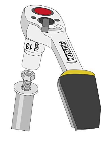 Proxxon Zestaw Kluczy Nasadowych, Wielokolorowy, 65 elementów - obrazek 3