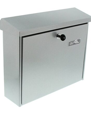 BURG-WÄCHTER Briefkasten, Mit Namensschild und Öffnungsstopp, A4 Einwurf-Format, Inkl. 2 Schlüsseln, Verzinkter Stahl, Journal 5867 Si, Silber