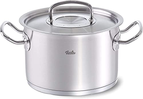 Fissler Original-Profi Collection / Edelstahl-Topf (Ø 20 cm, 3,9L) hoher Kochtopf mit Metall-Deckel, alle Herdarten -Induktion