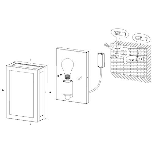 EGLO Lampa ścienna zewnętrzna ALAMONTE 1, lampa zewnętrzna, stal ocynk - obrazek 2