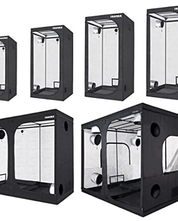 TRAFIKA Growzelt für Indoor-Anbau 240x120x200CM / GROW TENT / GROW BOX / GROWBOX / GROW SCHRANK / GROWSCHRANK / Indoor Anbauschrank / Hydroponischer Grow Schrank / Mylar Premium 97% Reflexionsvermögen