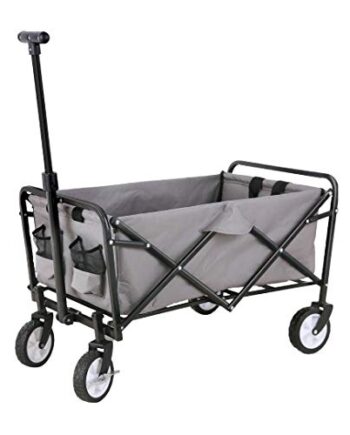 FASports Faltbarer Bollerwagen Faltwagen Outdoor Handwagen Transportwagen mit Feststellbremse