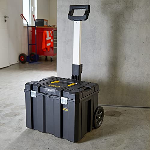Stanley FatMax Pro-Stack Mobile Werkzeugbox (36 Liter, mit robusten Schwerlasträdern, bis 30 kg belastbar, mit Teleskophandgriff, Metallschließen, Ösen für Vorhängeschloss) FMST1-75753 - obrazek 2